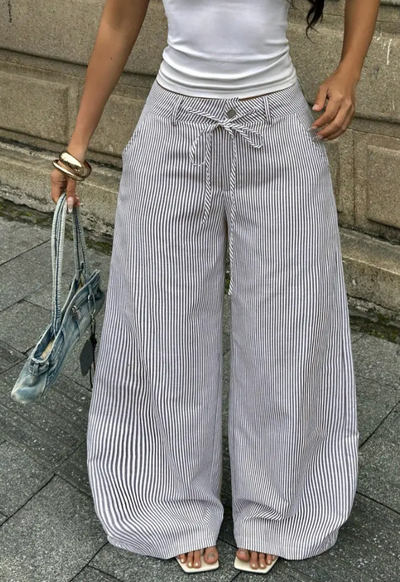 Striped Wide Leg Pants