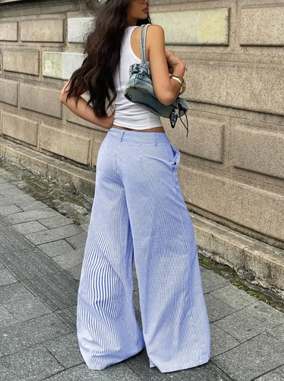 Striped Wide Leg Pants